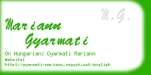 mariann gyarmati business card